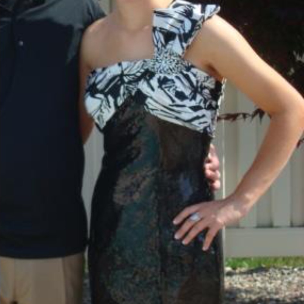 Black Sequin Prom Dress size 10